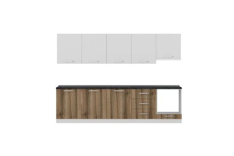 MİNAR BADE 300 CM MUTFAK DOLABI BEYAZ DORE 300-D12