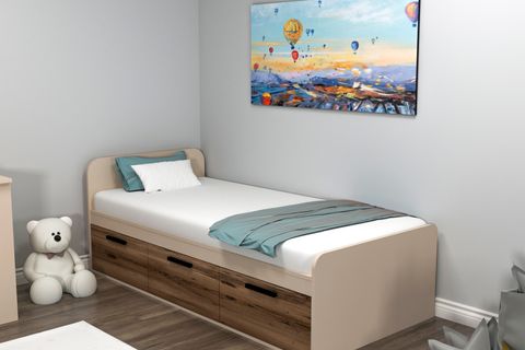 ARNETTİ AKSER DOLAPLI KARYOLA, LİDYA BUTE BEJ