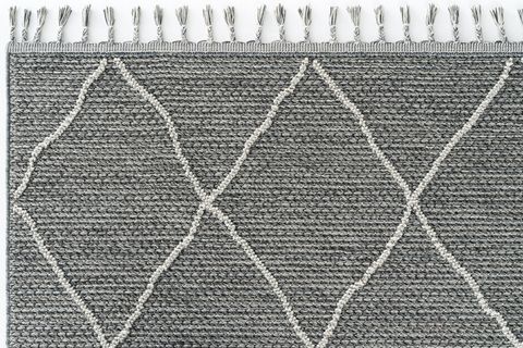 ELİT EL 02 GREY GRİ HAV TOZ VERMEZ ETNİK ÖRGÜ DESEN HASIR DOKUMA KESME YOLLUK MODERN SALON HALISI 80X400