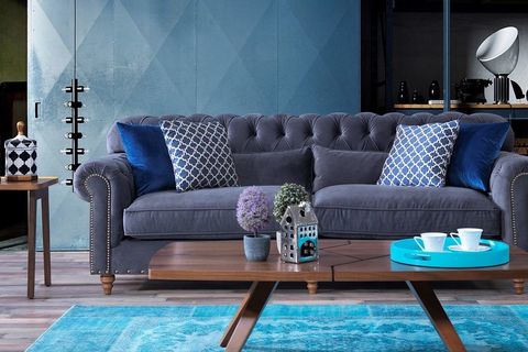 STAPLES ÜÇLÜ KANEPE, İNDİGO