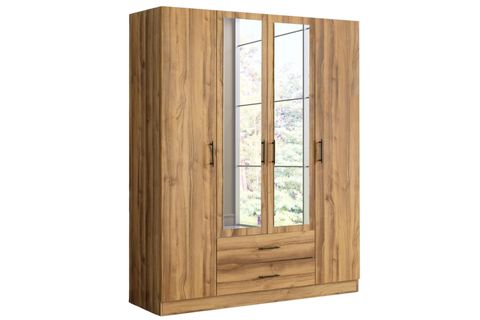 BLESK ATLAS AYNALI ÇEKMECELİ GARDIROP, 4 KAPAKLI