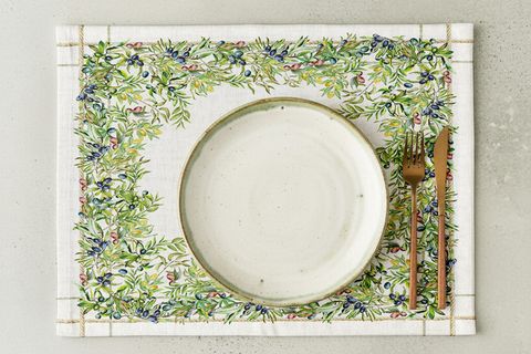 OLİVE PAMUKLU DÖRT ADET AMERİKAN SERVİSİ