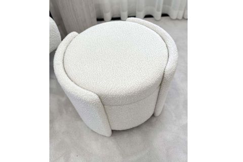 BERLİN SANDIKLI TEDDY PUF, BEYAZ