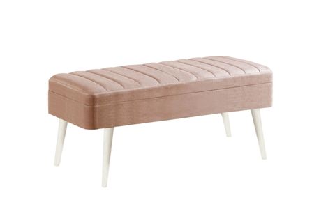 VİNA KUMAŞLI SANDIKLI BENCH, BEYAZ SOHO TAŞ