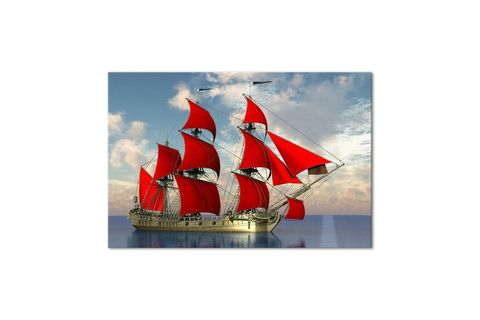 RED SAİL DEV BOYUT CANVAS TABLO 100X150