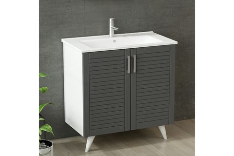 VERA BANYO DOLABI ALT 85CM AY2K ETJ BEYAZ ANTRASİT