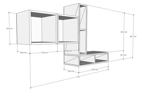 AYDIN KİTAPLIKLI RAF, PNR-DVR-1015
