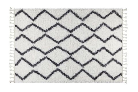 MARAKESH SHAGGY HALI 0420A, BEYAZ ANTRASİT, 80X150