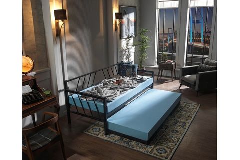 UNİMET GLORY DAYBED YAVRULU METAL KARYOLA, SİYAH, 90X200