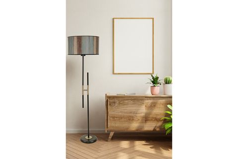 LUMEXX FELİX SİLİNDİR LAMBADER, SİYAH AYAK, RENKLİ ABAJURLU