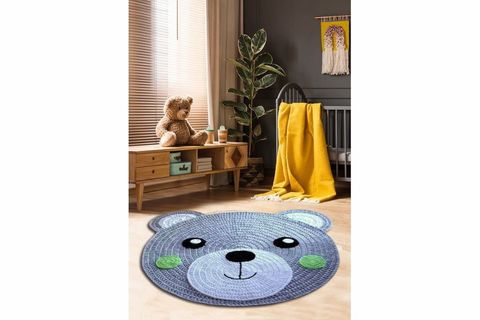NUH HOME EL YAPIMI PENYE ÇOCUK ODASI 3D AYICIK DESENLİ HALI 60X60