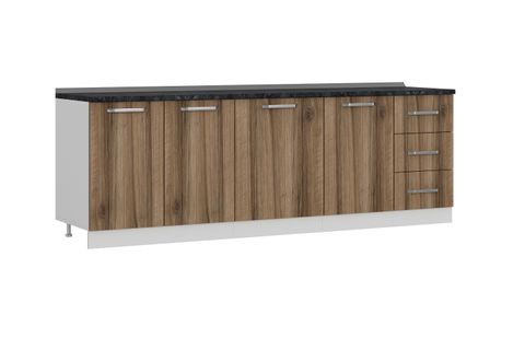 MİNAR 245 CM MUTFAK DOLABI BEYAZ DORE 245-D1-ALT MODÜL