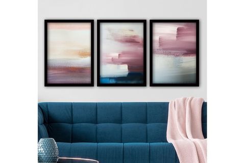 TABLO CENTER ÜÇLÜ TABLO SETİ, SİYAH ÇERÇEVE, 35X45, 3SC61