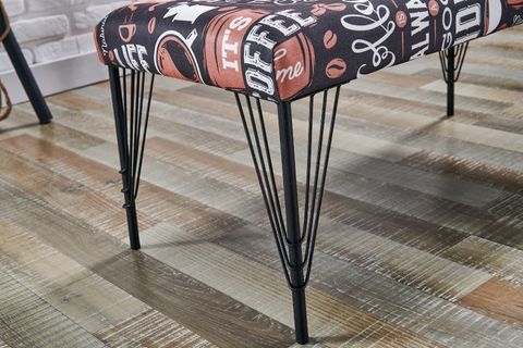 LOTUS DESENLİ BENCH, METAL AYAK