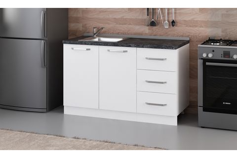 MİNAR 135 CM MUTFAK DOLABI BEYAZ 135-B2-ALT MODÜL