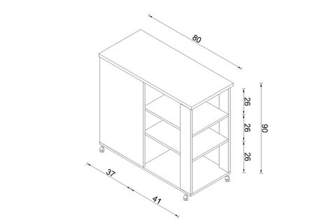 PARS ÇOK AMAÇLI DOLAP, BEYAZ