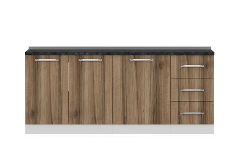 MİNAR 195 CM MUTFAK DOLABI BEYAZ DORE 195-D1-ALT MODÜL