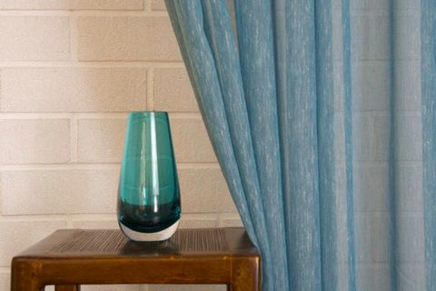 MASSARELLİ KETEN TÜL DENİZ RENGİ PİLESİZ 100X260