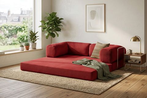 LEGOM YATAKLI AKTİVİTE KÖŞE KOLTUK KIRMIZI, 200X200