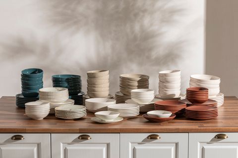 KİTCHEN ESSENTİALS STONEWARE YEMEK TAKIMI, VİZON, 24 PARÇA