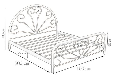 GM 300 BABY METAL KARYOLA, BEYAZ,  160X200