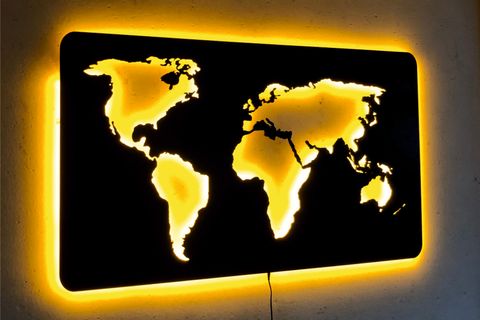DÜNYA HARİTASI V1.1 LED IŞIKLI TABLO