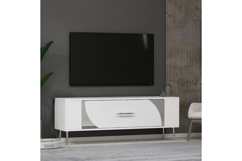 RETROP TV SEHPASI, 2CT, BEYAZ GÜMÜŞ