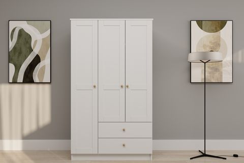 SPRİNG GARDIROP, 3 KAPAKLI, 2 ÇEKMECELİ, 105X50X210 CM