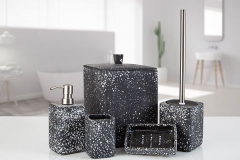 İRYA MOZAİK BEŞ PARÇA BANYO SETİ, SİYAH