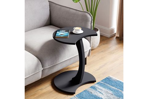 JEDI TEKERLEKLİ C SEHPA KOLTUK SEHPASI, ANTRASİT