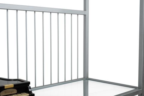 LOLA SİLVER METAL KİTAPLIK, GRİ, 80 CM