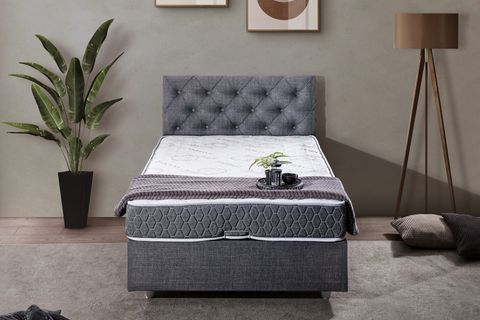 DOLCE BAZA VE BAŞLIK SETİ, GRİ, 90X190
