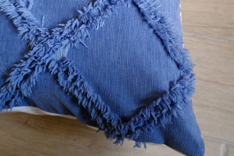 DİAMOND PÜSKÜLLÜ PAMUK KIRLENT KILIFI, MAVİ