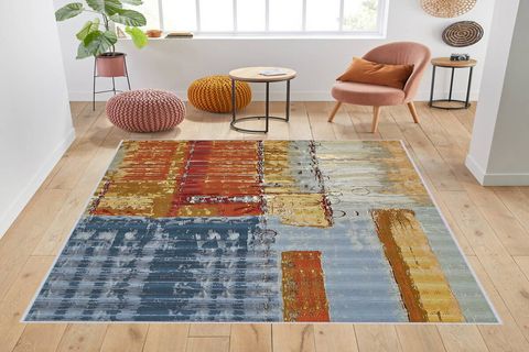 ROVİGO HOME DİJİTAL BASKI YIKANABİLİR KAYMAZ TABAN SALON HALISI  RVG1737 100X200