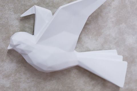 MOUETTE ÜÇLÜ DEKORATİF KUŞ, BEYAZ
