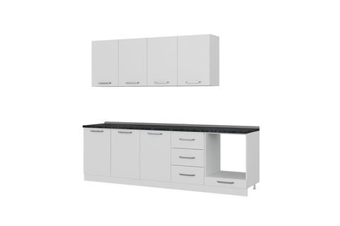 MİNAR MİREL 260 CM MUTFAK DOLABI BEYAZ 260-B6