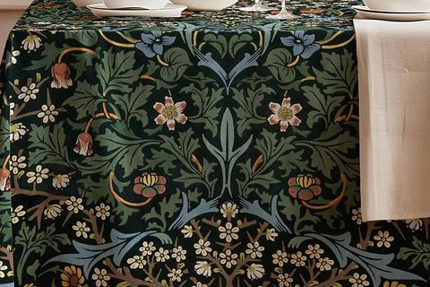 GECE ÇİÇEKLERİ PAMUK MASA ÖRTÜSÜ, 150X250 CM