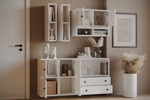 BK ÇOK AMAÇLI DOLAP, 6 KAPAK 4 ÇEKMECELİ, KBR