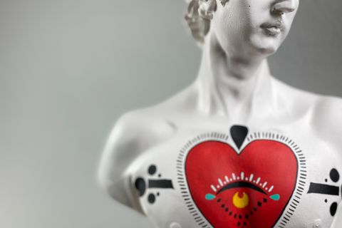 DAVID EYE OF HEART POP ART DEKORATİF ROMA YUNAN HEYKELLERİ