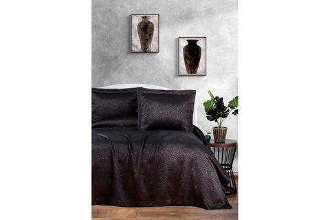 ELART YATAK ÖRTÜSÜ PAMUK PERA MÜRDÜM ÇİFT KİŞİLİK