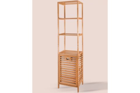 THE MİA BAMBU 4 RAFLI BANYO SEPETİ 160X40X33 CM