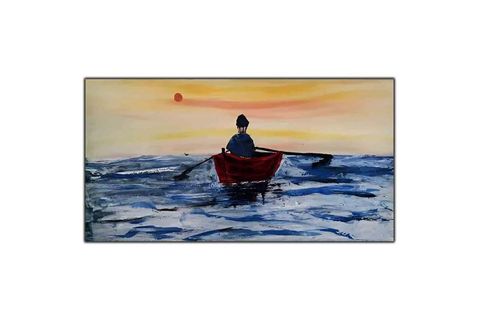 UFKA YOLCULUK ORİJİNAL YAĞLI BOYA TABLO