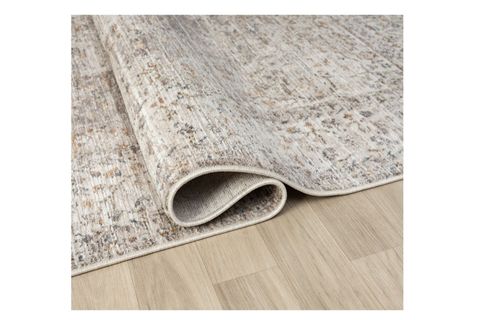 VİNTAGE ESKİTME DESENLİ DOKUMA MAKİNE HALISI, BEJ, 200X305, 10204