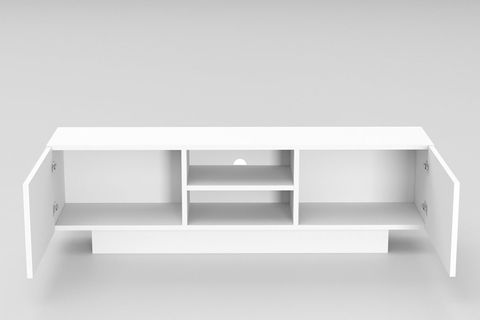 DORA ÇİFT KAPAKLI TELEVİZYON SEHPASI, BEYAZ, 140 CM