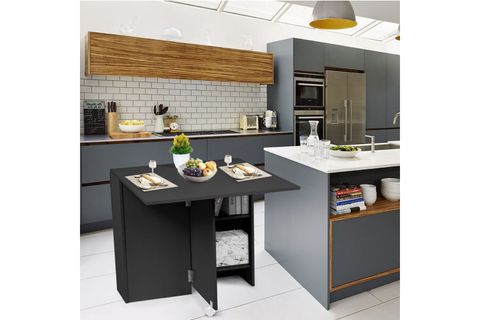 SİLVİA KATLANIR YEMEK MASASI, SİYAH, 140X80