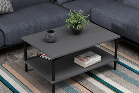 LONDRA ORTA SEHPA, ANTRASİT (SİYAH AYAK)