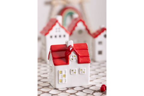 THE MİA DEKORATİF LED IŞIKLI EV BİBLO, 10X7X12 CM
