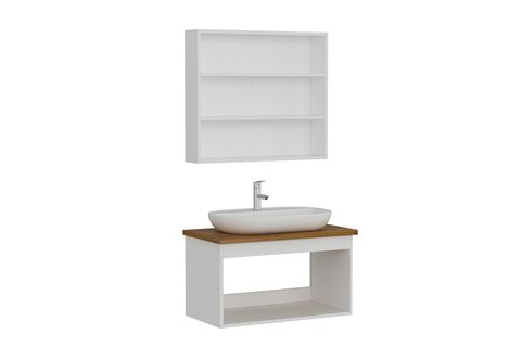 SANYA BANYO DOLABI AS2K37, BEYAZ, 85CM