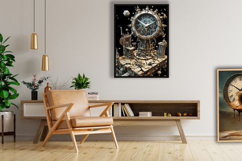 NASIL ÇERÇEVELİ DUVAR SAATİ, 50X70