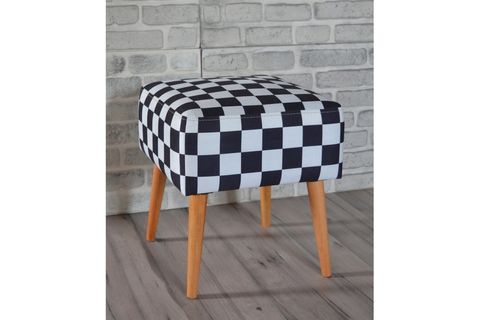 PRAGA KARE PUF DAMA DESENLİ